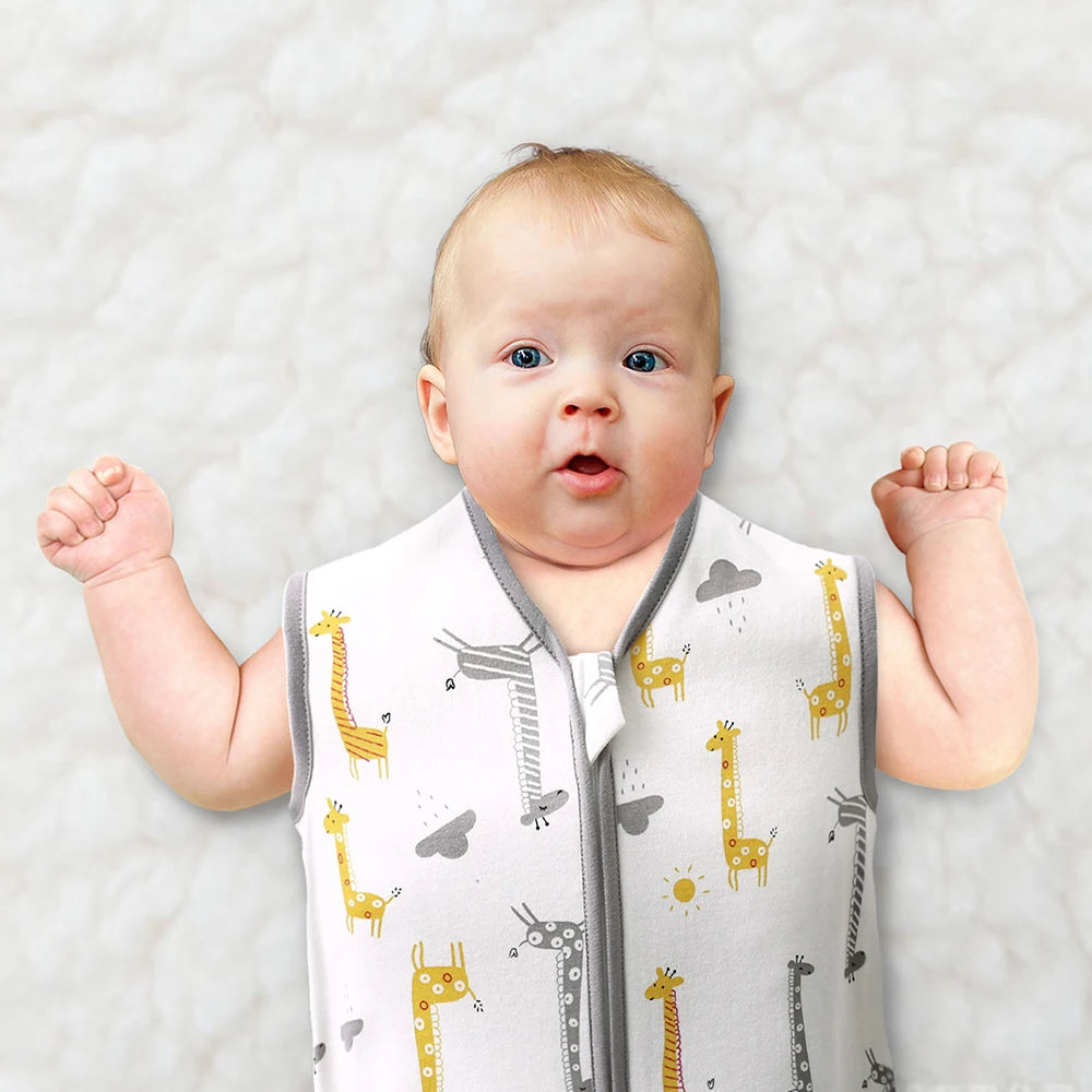 Babyschlafsack Sommer, ärmellos, 100% Baumwolle
