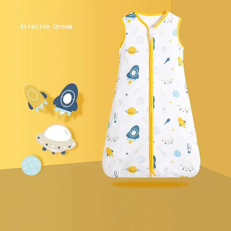Babyschlafsack Sommer, ärmellos, 100% Baumwolle