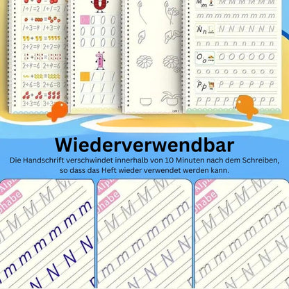Wiederverwendbares Englisch Schreibübungsbuch für Kinder / Löschbares Kopierbuch