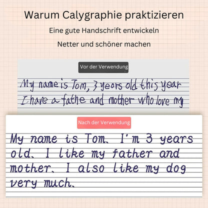 Wiederverwendbares Englisch Schreibübungsbuch für Kinder / Löschbares Kopierbuch