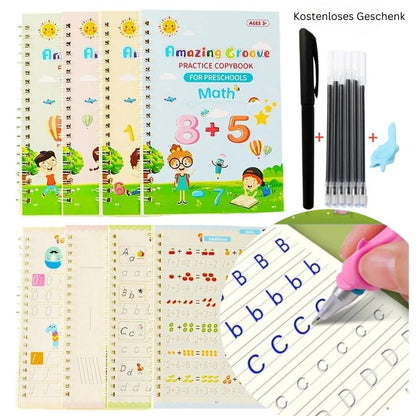 Wiederverwendbares Englisch Schreibübungsbuch für Kinder / Löschbares Kopierbuch