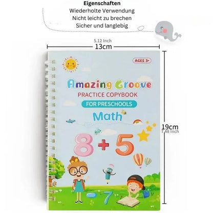 Wiederverwendbares Englisch Schreibübungsbuch für Kinder / Löschbares Kopierbuch