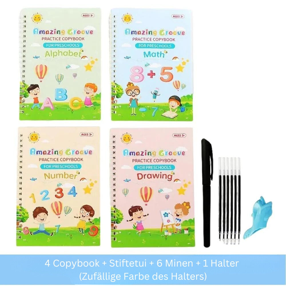 Wiederverwendbares Englisch Schreibübungsbuch für Kinder / Löschbares Kopierbuch